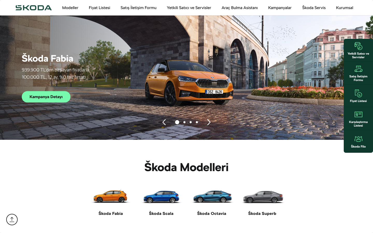 Škoda Turkey Website Development